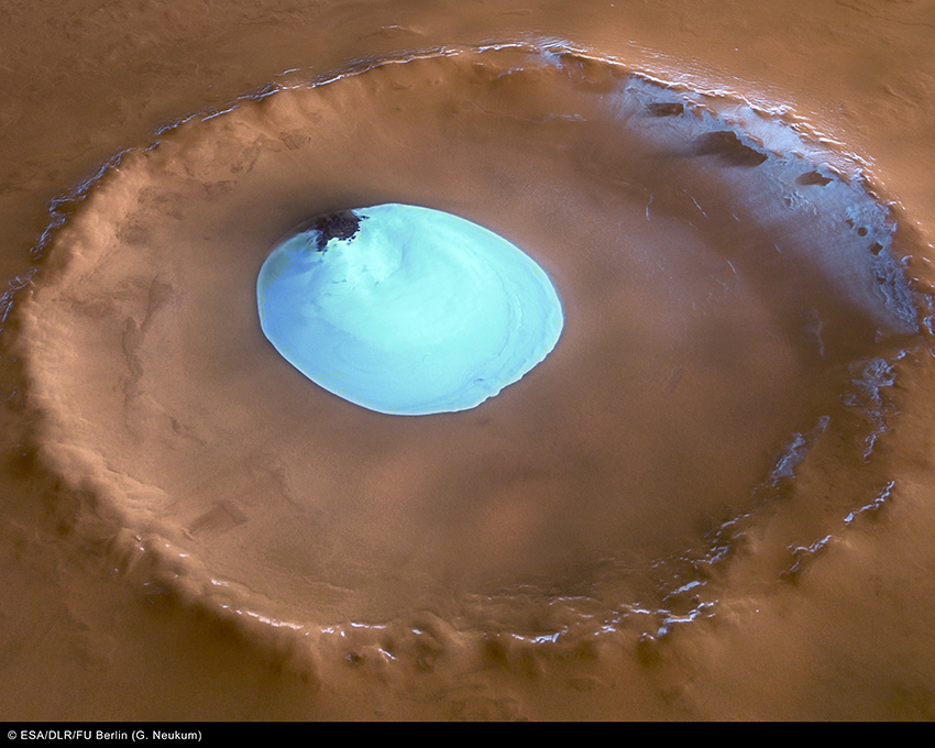 آب منجمد در مریخ